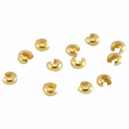 DQ metaal knijpkraalverberger 4mm Goud (nikkelvrij)