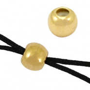 Smart bead stopper DQ metaal 5mm Goud (nikkelvrij)