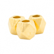 Kralen DQ metaal met ruit 3x3mm Goud (nikkelvrij)