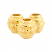 Kralen DQ metaal deco 6mm Goud (nikkelvrij)