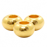 Kralen DQ metaal 6mm Goud (nikkelvrij)