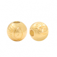 Kralen DQ metaal met oog 6mm Goud (nikkelvrij)