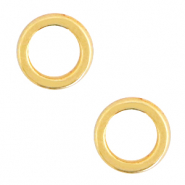 Onderdelen DQ metaal ring 6mm Goud (nikkelvrij)