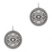 Bedels DQ metaal oog 15mm Antiek zilver (nikkelvrij)