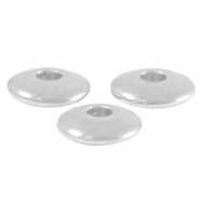 Kralen DQ metaal disc 6mm Antiek zilver (nikkelvrij)