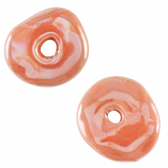 DQ Grieks keramiek kralen donut Blush orange