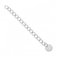 Onderdelen DQ metaal verlengketting coin 6mm Antiek zilver (nikkelvrij)