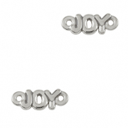 Bedels DQ metaal tussenstuk "JOY" Antiek zilver (nikkelvrij)