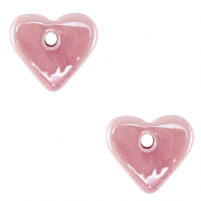 DQ Grieks keramiek kralen hart Pink