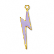 Bedels DQ metaal bliksem Lilac-Goud (nikkelvrij)
