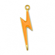Bedels DQ metaal bliksem Orange-Goud (nikkelvrij)