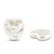 Imitatie zoetwaterparels hart White