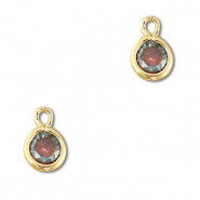 Hangers van Crystal glas rond Multicolor-gold