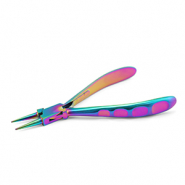 Beadsmith Chroma rondbek tang met veer Rainbow Titanium