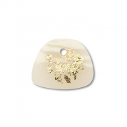 Polymeer hangers trapezium Off white-beige-gold
