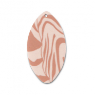 Polymeer hangers blad Light peach pink-light brown