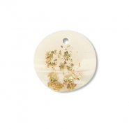 Polymeer hangers rond Off white-beige-gold
