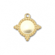 BY31&reg; Roestvrij stalen (RVS) Stainless steel bedels met setting voor SS30 flatback Gold