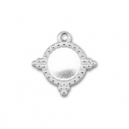 BY31&reg; Roestvrij stalen (RVS) Stainless steel bedels met setting voor SS30 flatback Silver