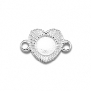 BY31&reg; Roestvrij stalen (RVS) Stainless steel tussenstuk met setting voor SS20 flatback Silver