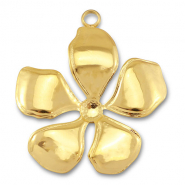 Roestvrij stalen (RVS) Stainless steel hangers bloem Gold