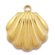 Roestvrij stalen (RVS) Stainless steel hangers schelp Gold