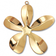 Roestvrij stalen (RVS) Stainless steel hangers bloem Gold