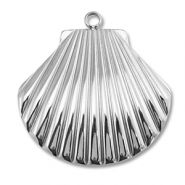 Roestvrij stalen (RVS) Stainless steel hangers schelp Silver