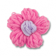 Gehaakte bloem Pink-purple