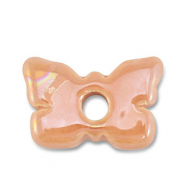 DQ Grieks keramiek kralen vlinder Coral peach