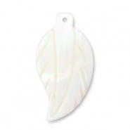 Schelp hangers blad White (natuurlijke kleur schelp)