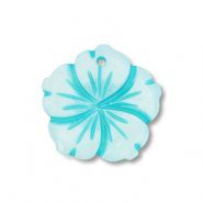 Schelp hanger bloem Light blue