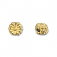 Roestvrij stalen (RVS) Stainless steel kralen bloem Gold