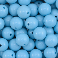16 mm DQ acryl kralen Blue