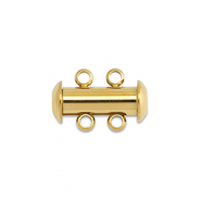 Roestvrij stalen (RVS) stainless steel onderdelen multi-ketting magneetsluiting Gold