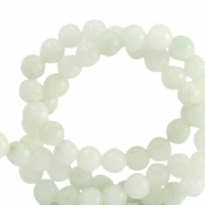 Natuursteen kralen marmer 4mm Off white-green