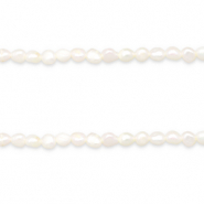BQ Zoetwaterparels nugget rond 6-7x5mm Natural white