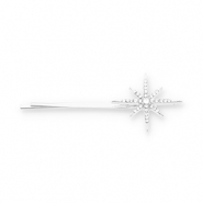 Haaraccessoires schuifspeld ster met strass Silver-transparent