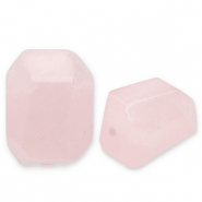Natuursteen kralen rozenkwarts Light pink-white