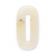 Natuursteen hangers agaat ovaal Off white