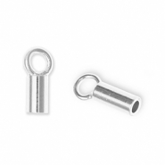 Onderdelen DQ Eco-brass® metaal eindkap Antiek zilver (nikkelvrij)
