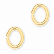 Onderdelen DQ metaal buigring ovaal Goud (nikkelvrij)