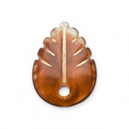 Acryl hangers blad Cognac brown-gold