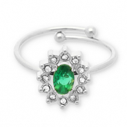 Roestvrij stalen (RVS) Stainless steel ringen Silver-green