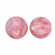 12 mm acryl kralen met glitter Pink-turquoise