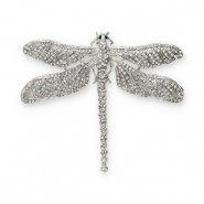 Statement broches libelle Silver-black-transparent