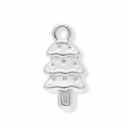 Roestvrij stalen (RVS) Stainless steel bedels kerstboom Silver