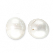 Zoetwaterparels rond Natural white