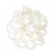 Zoetwaterparels geclusterd Natural white