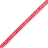 BY31® Lint met tekst "Congrats" Neon pink-magenta pink-gold